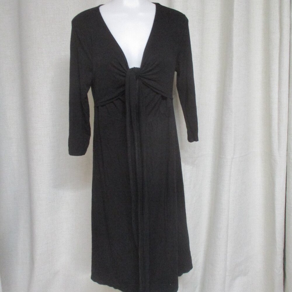 GAP maternity Black all stretch tie front nursing stretch pullover dress